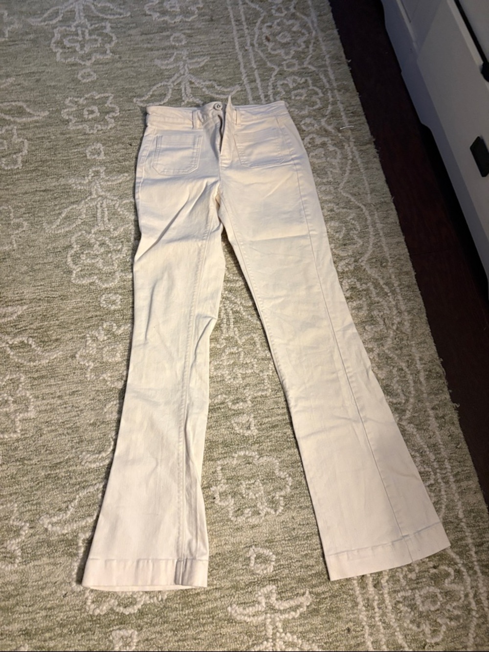 Spartina 449 Cream Wide-Leg Jeans